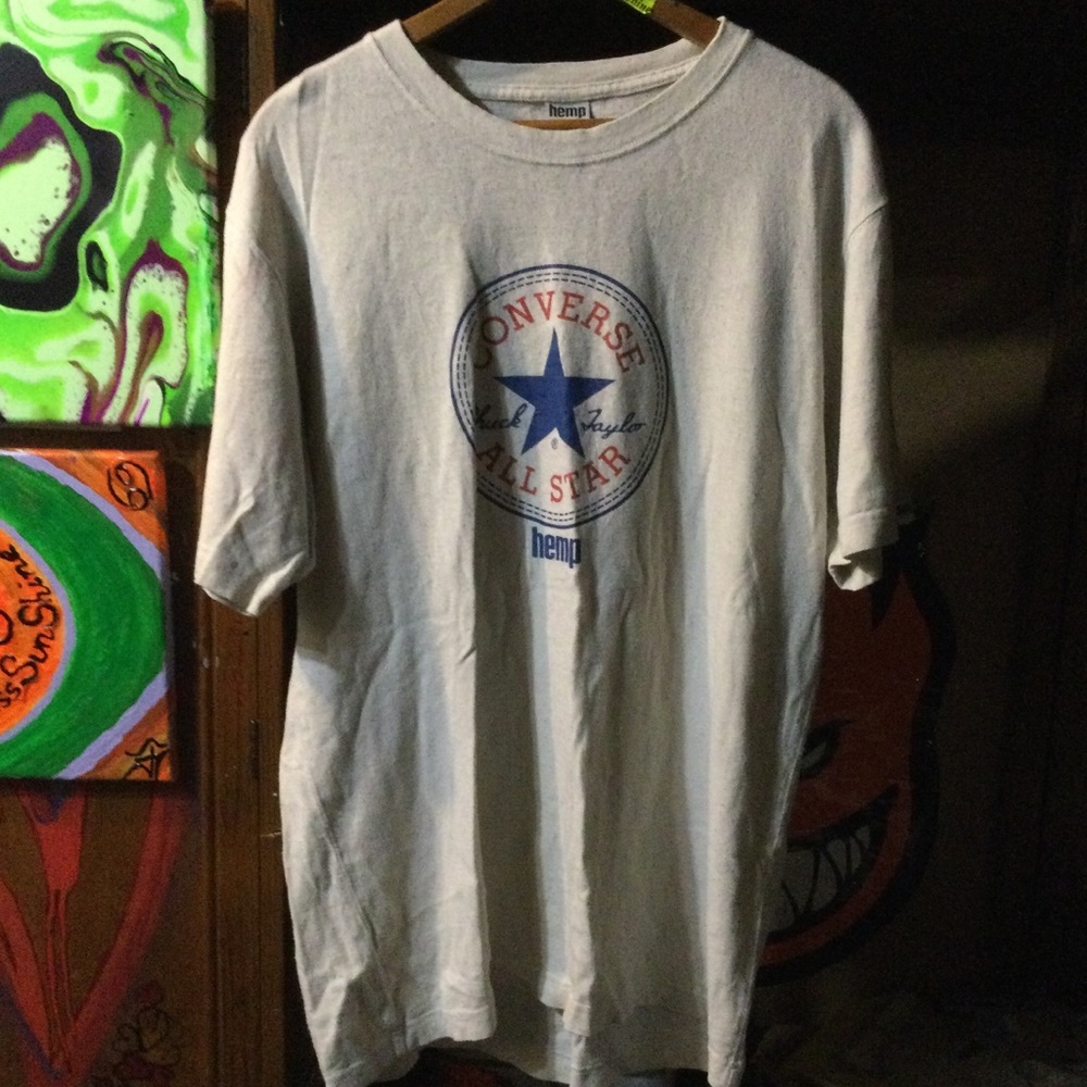 Converse Hemp chuck taylor short sleeve shirt men size large